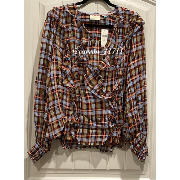 NWT Anthropologie Laila Ruffled Blouse by Maeve - Picture 3 of 9